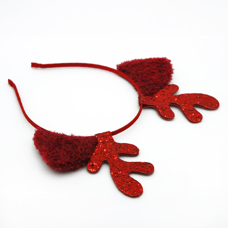 Cerchietto Renna Rosso