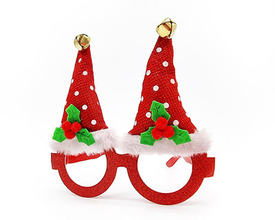 Occhiali Cappello Babbo Natale Rosso