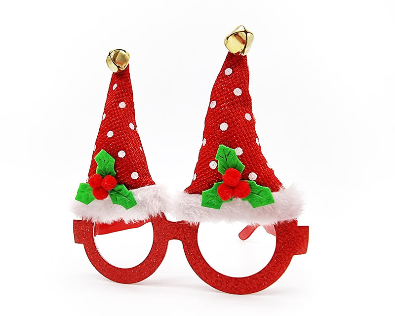Occhiali Cappello Babbo Natale Rosso