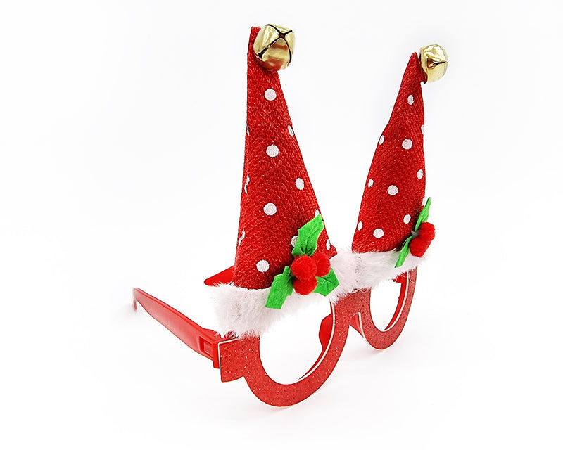 Occhiali Cappello Babbo Natale Rosso