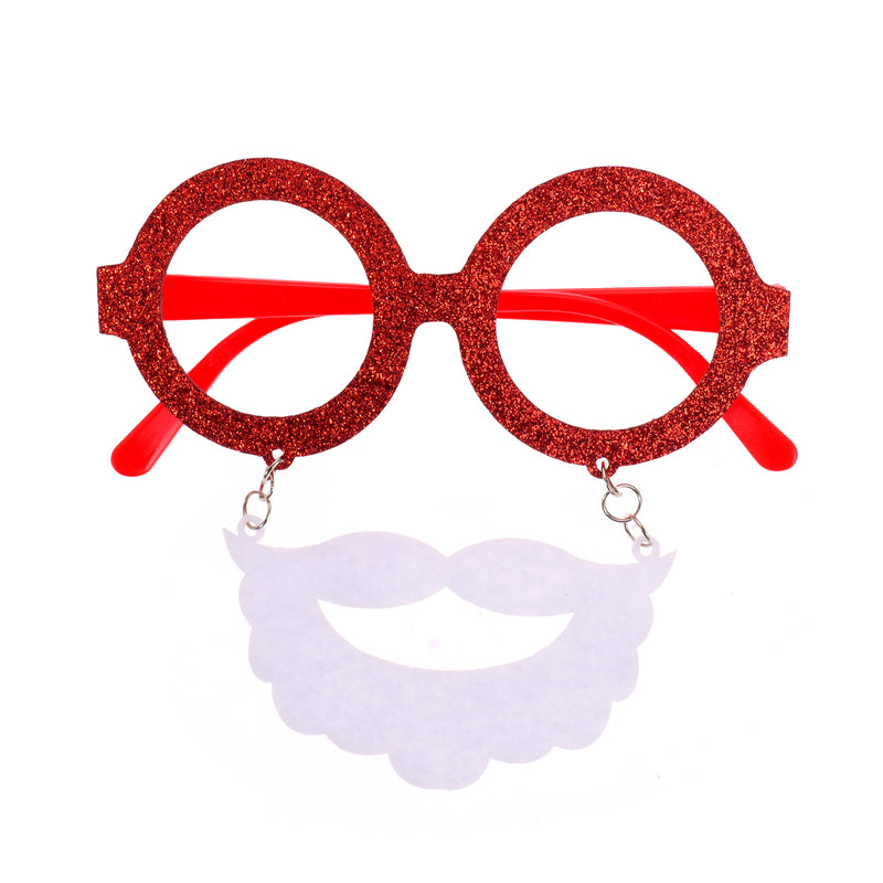 Occhiali con Barba Babbo Natale Rosso e Bianco