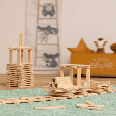 Set Costruzioni Tavolette di Legno  - 200 pezzi