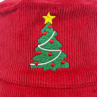 Cappello Bucket Hat Albero Rosso