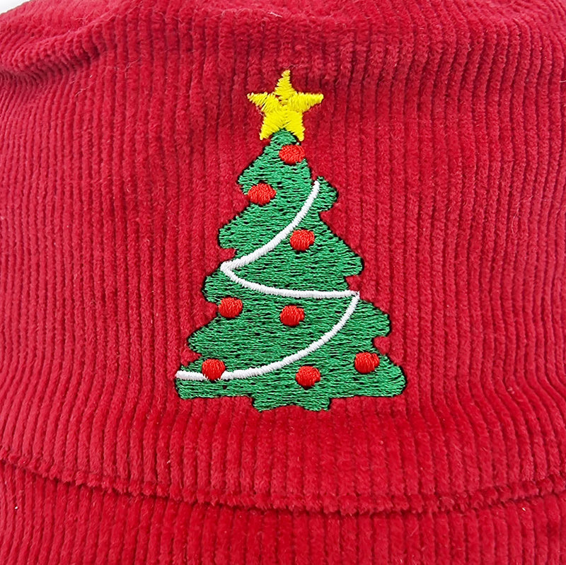 Cappello Bucket Hat Albero Rosso