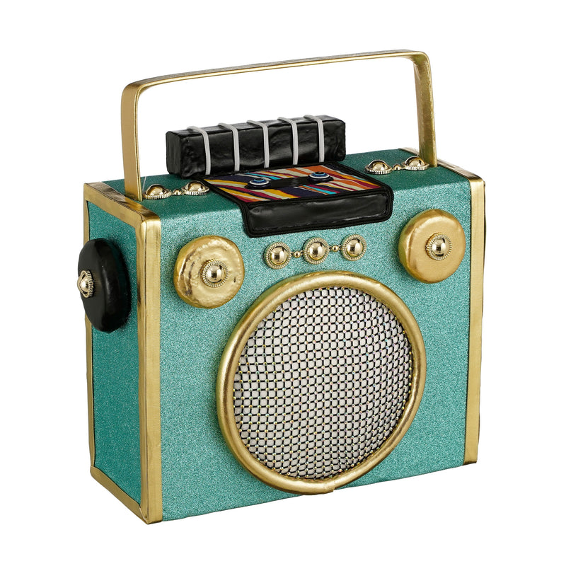 Radio Stile Anni 80 Verde 30 x 13 x 29 cm