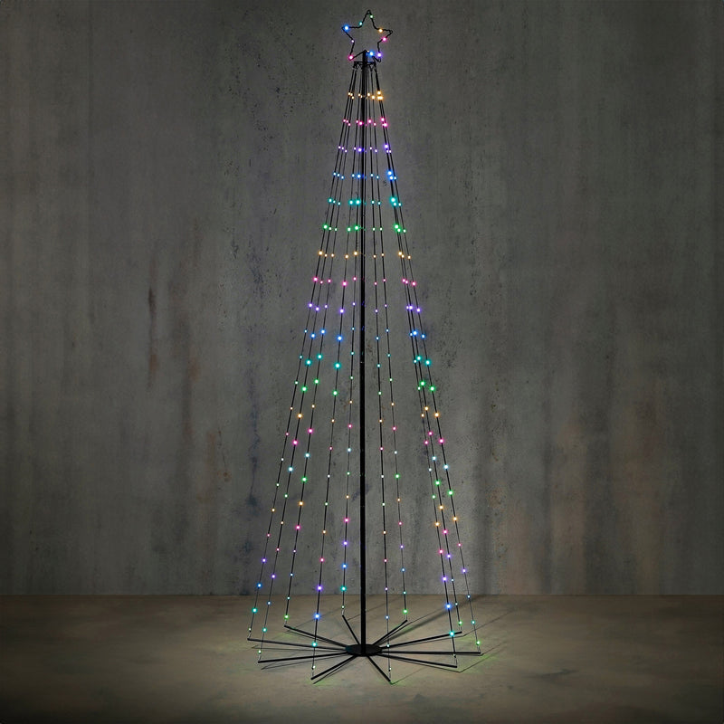 Albero Treeblack 230 LED Multicolor con Telecomando 75 x 185 cm