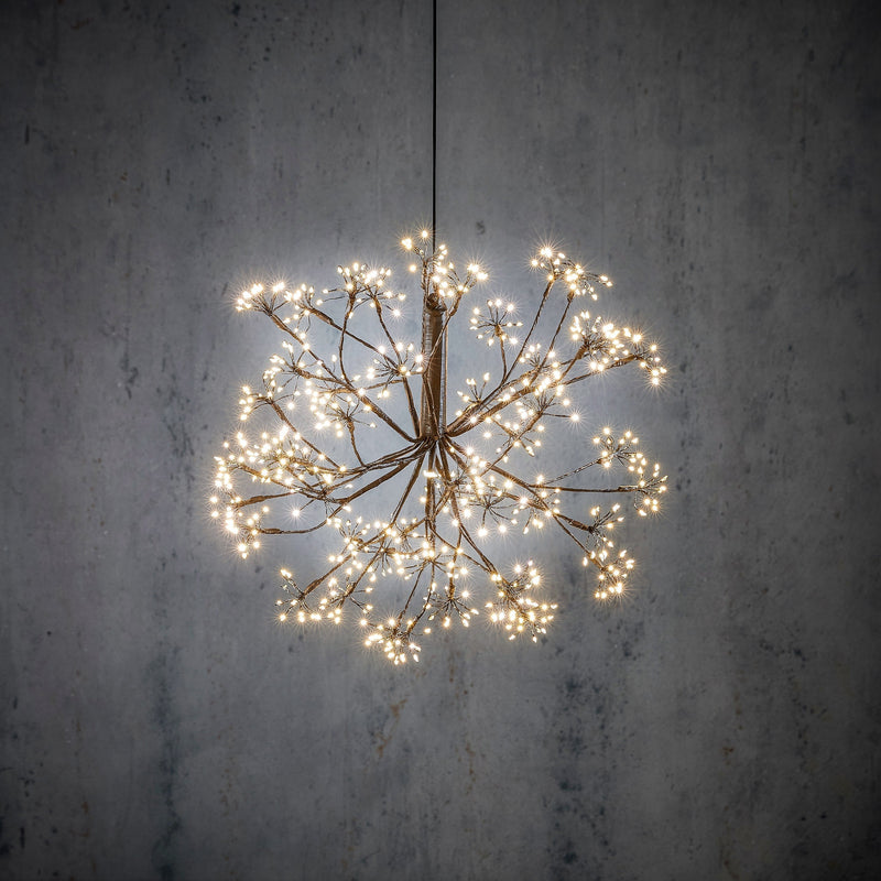 Sfera Luci 576 LED Bianco Caldo con Timer IP44 40 cm