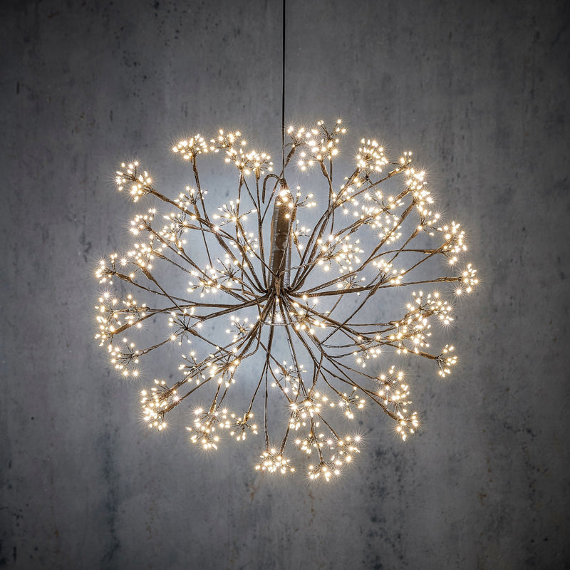 Sfera Luci 912 LED Bianco Caldo con Timer IP44 50 cm