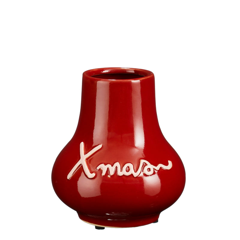Vaso in Ceramica XMAS Rosso 13,5 x 15 cm