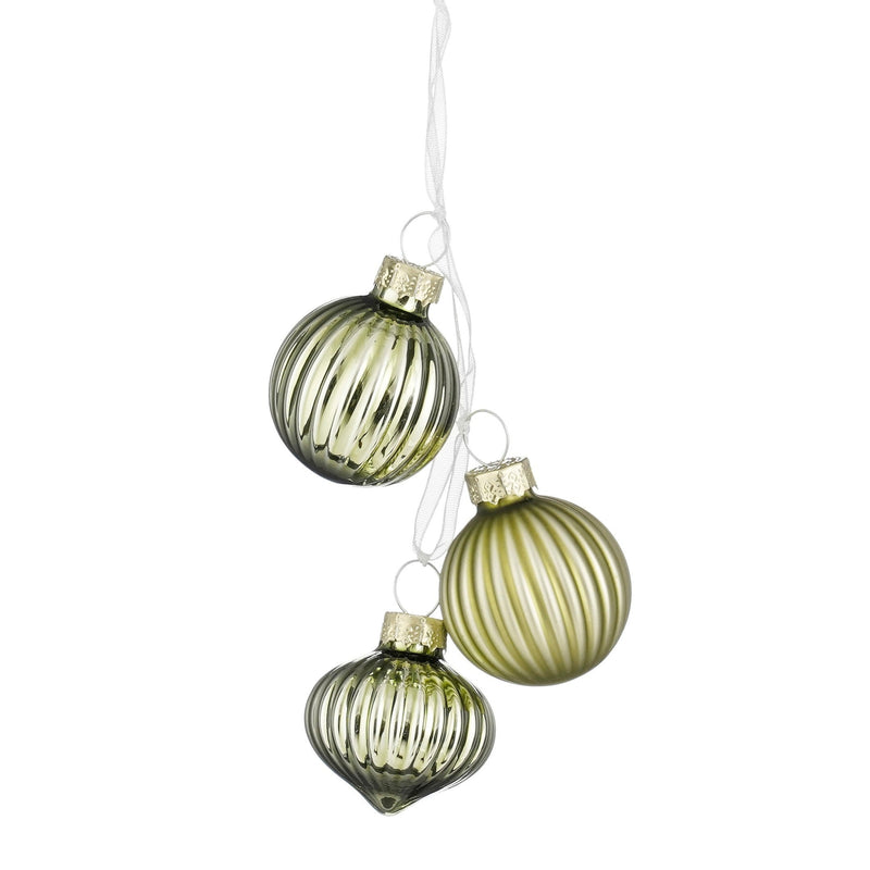 Sfera in Vetro Tris Verde 3,5 cm