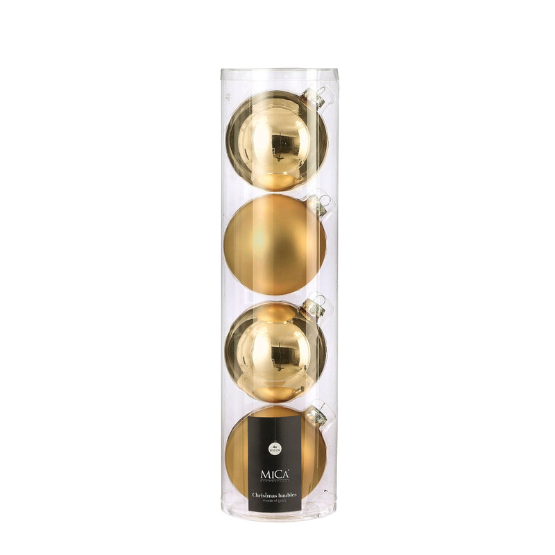 Sfera in Vetro Mix Oro 10 cm - 4 pezzi