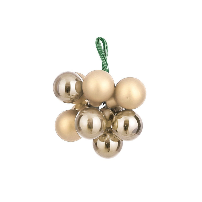 Sfera in Vetro Grappolo Champagne 2 cm