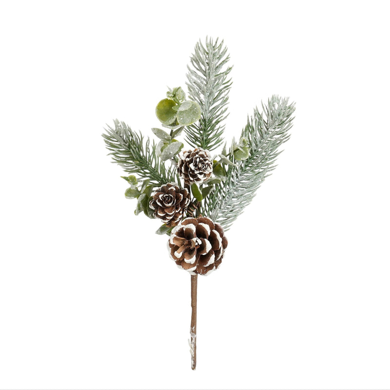 Pick Magnolia in Tessuto Bianco con Clip 23 x 23 cm