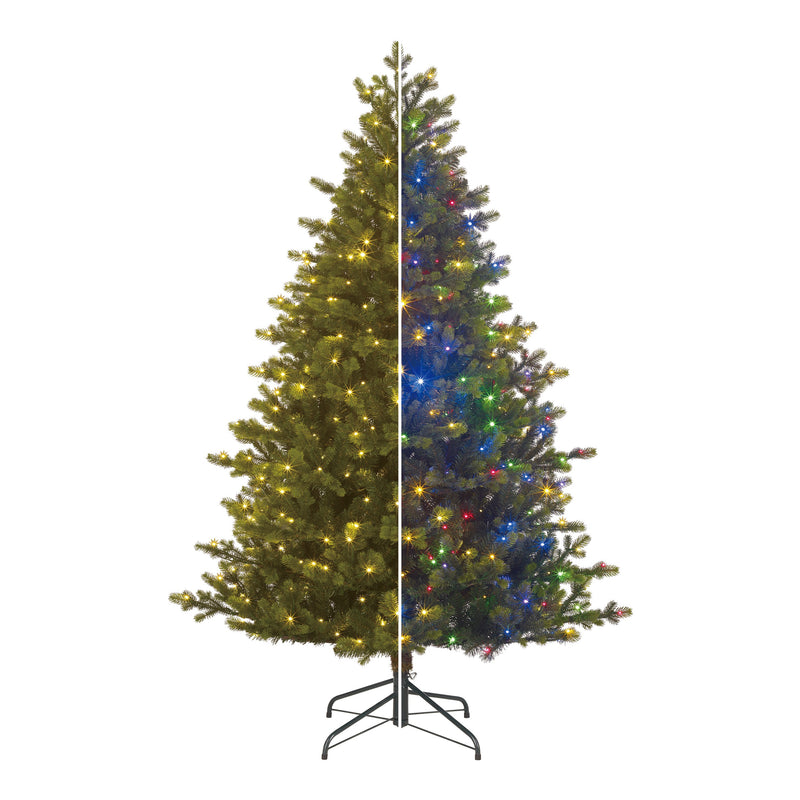 Albero di Natale Springfield con 740 Luci LED Bianco Caldo e Multicolor 152 x 260 cm