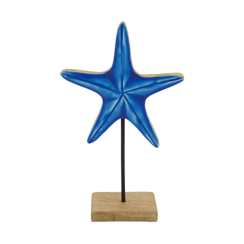 Stella Marina in Legno Blu 15 x 5 x 24 cm