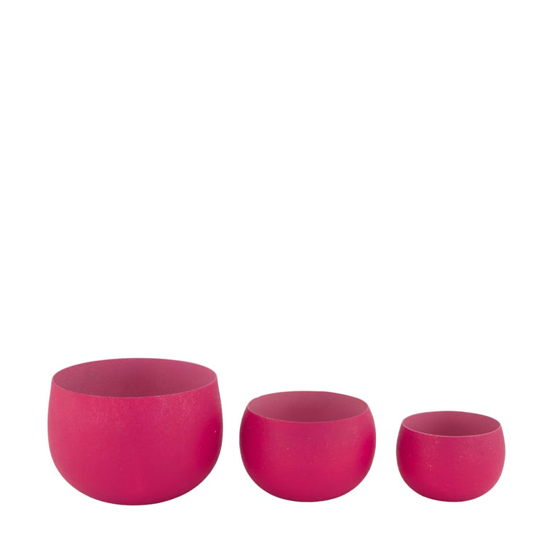 Porta Tea-Light in Metallo Rosa 10 x 7 cm