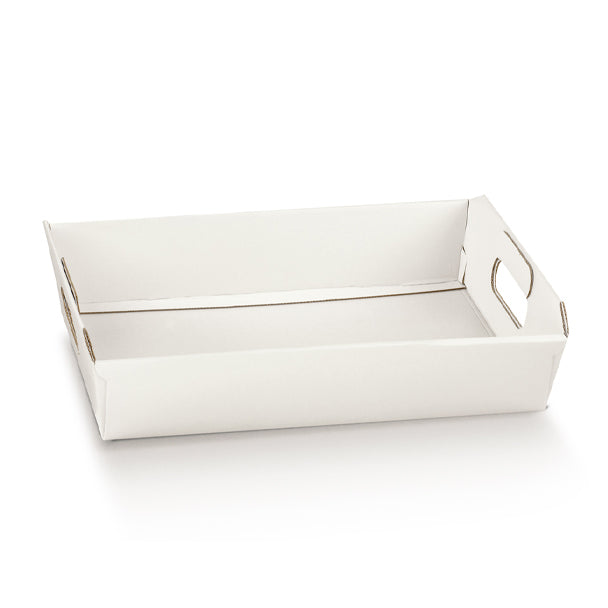 Cesto Incollato Fibra Bianco 400 x 300 x 120 mm