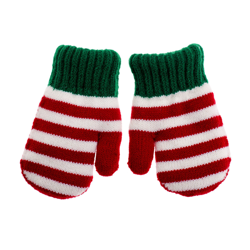 Guanti Maglia Elfo Verde e Rosso / Taglia: S