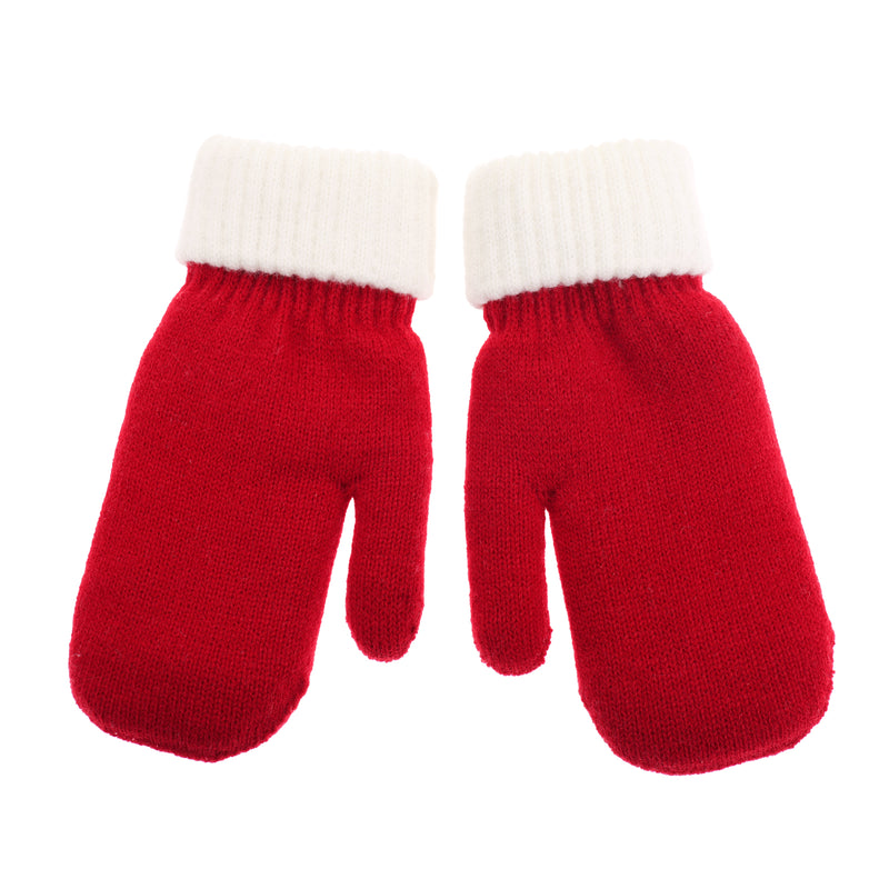 Guanti Maglia Babbo Bianco e Rosso / Taglia: L