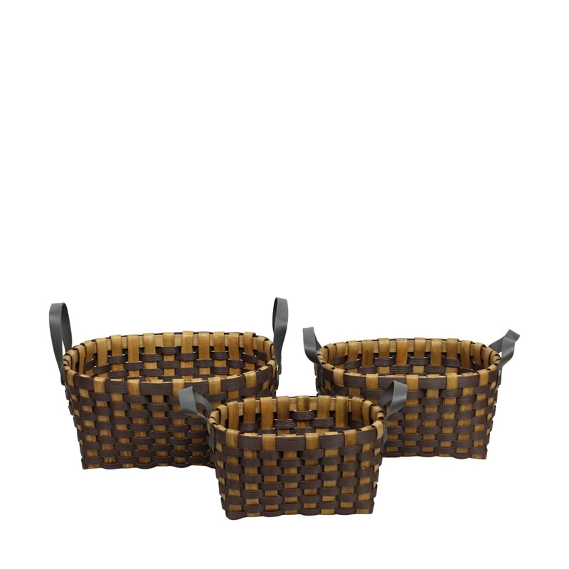 Cesto Rettangolare con Maniglie in Vimini 36 x 28 x 18 cm