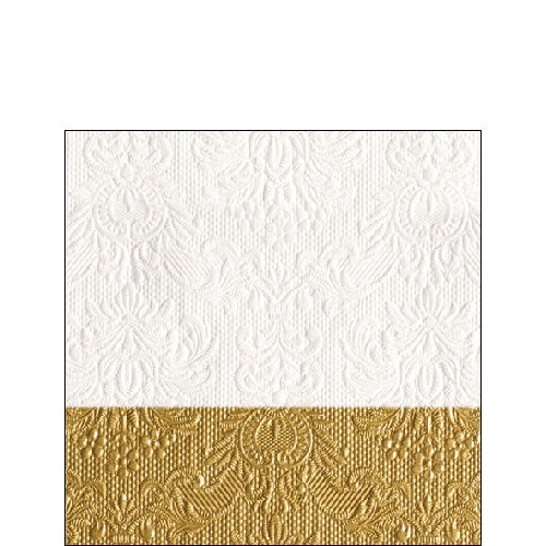 Tovaglioli in Carta Elegance Dip Gold a 3 Veli 25 x 25 cm - 20 pezzi