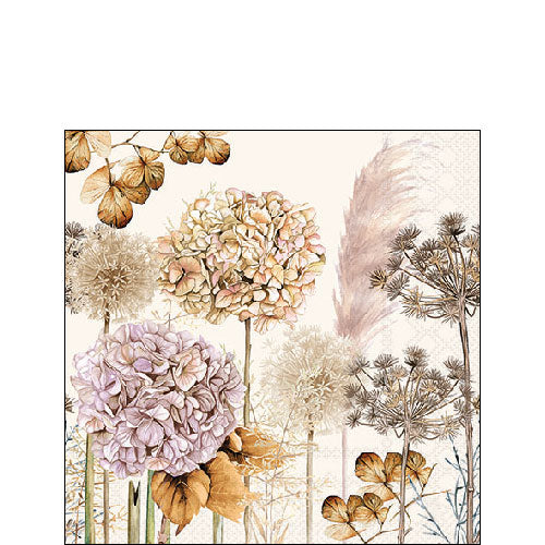 Tovaglioli in Carta Dried Flowers a 3 Veli 25 x 25 cm - 20 pezzi