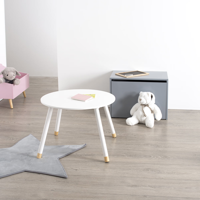 Tavolino per Bambini Tondo Bianco 60 cm