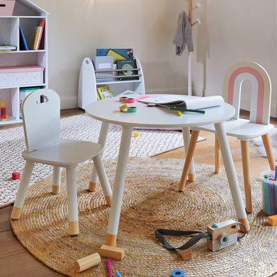 Tavolino per Bambini Tondo Bianco 60 cm