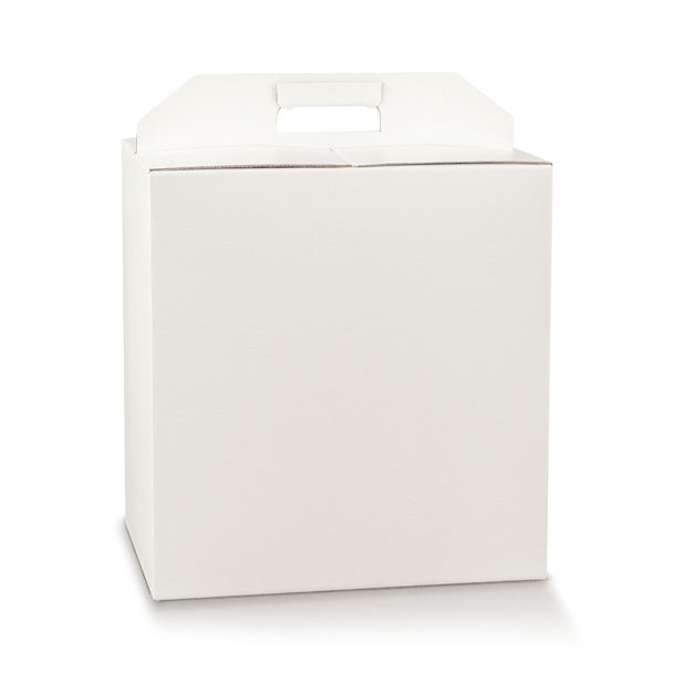 Scatola Porta Panettone e Bottiglie Fibra Bianco 330 x 250 x 350 mm