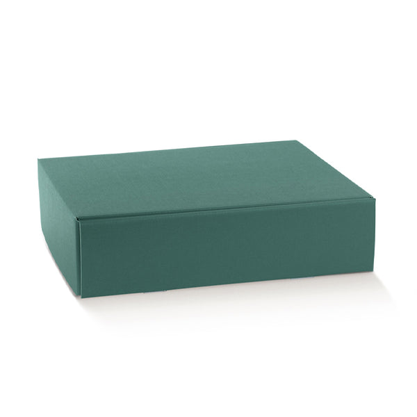 Scatola Porta 3 Bottiglie Stesa Fibra Verde 340 x 280 x 90 mm