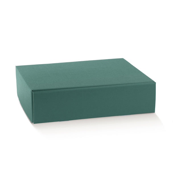 Scatola Cantinetta Porta 3 Bottiglie Stese Fibra Verde 340 x 280 x 90 mm