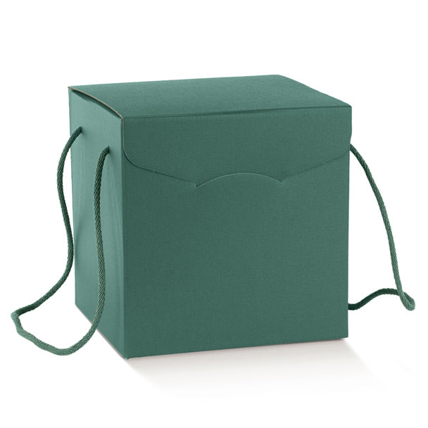 Scatola Segreto Fibra Verde con Cordino 210 x 210 x 210 mm