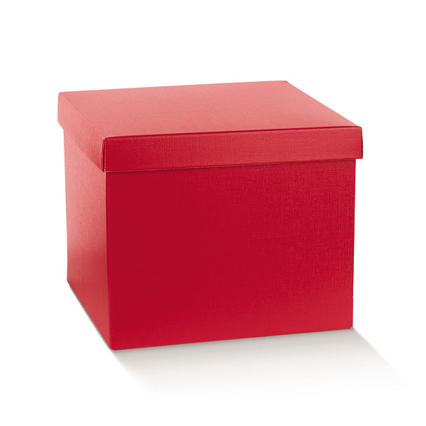 Scatola Fondo e Coperchio Fibra Rosso 490 x 340 x 340 mm