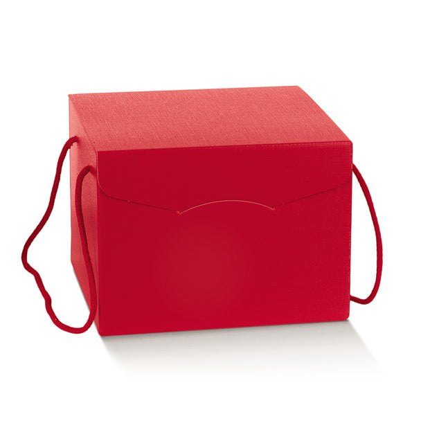 Scatola Segreto Fibra Rosso con Cordino 245 x 245 x 180 mm