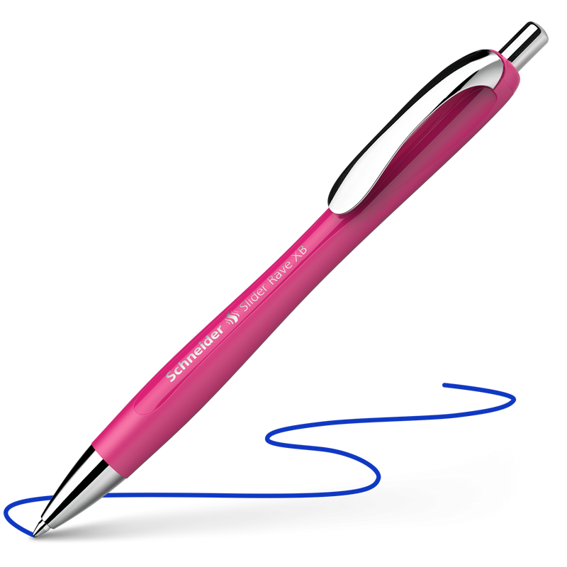 Penna a Sfera Schneider Slider Rave Limited Edition a Scatto Fucsia con Tratto XB
