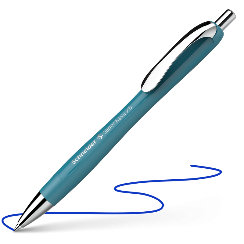 Penna a Sfera Schneider Slider Rave Limited Edition a Scatto Turchese con Tratto XB