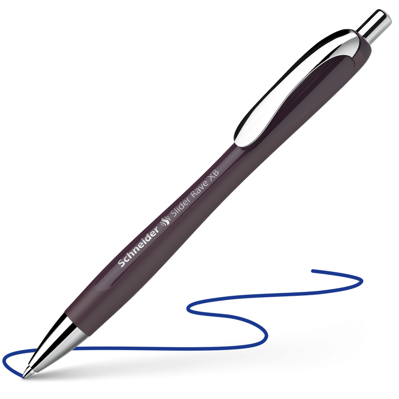Penna a Sfera Schneider Slider Rave Trend Edition a Scatto Prugna con Tratto XB