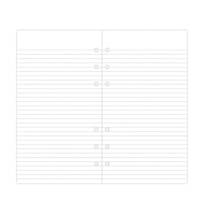 Refill Filofax Personal con Pagine Bianche a Righe - 30 fogli