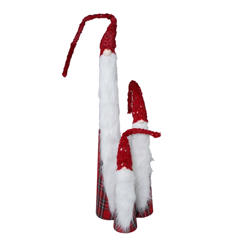 Babbo Natale in Tessuto Spilungone Rosso e Bianco 136 cm