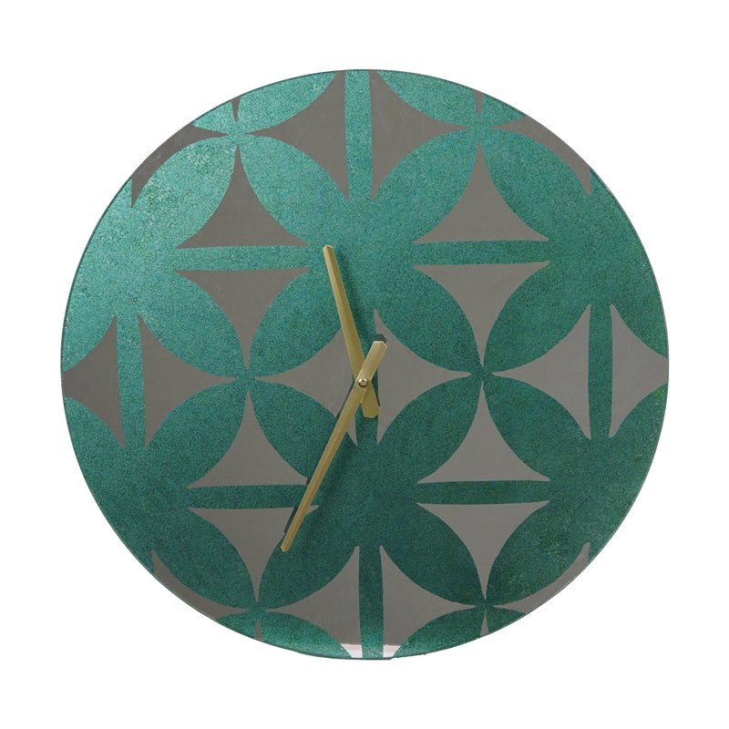 Orologio in Vetro Verde 47 cm