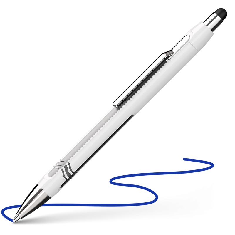 Penna a Sfera Schneider Epsilon Touch con Tratto XB Bianco e Argento