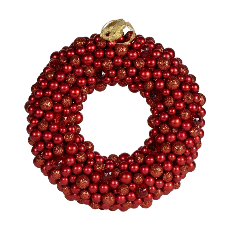 Ghirlanda in PVC Sfere Rosso 50 cm