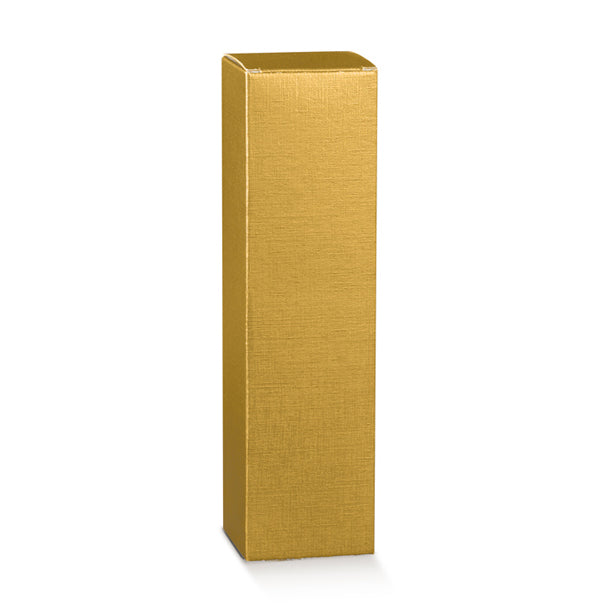 Scatola Porta Bottiglia Magnum Fibra Oro 110 x 110 x 390 mm