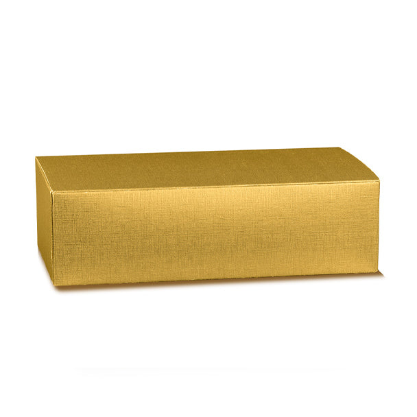 Scatola Unica Porta 2 Bottiglie Stese Fibra Oro 340 x 180 x 95 mm