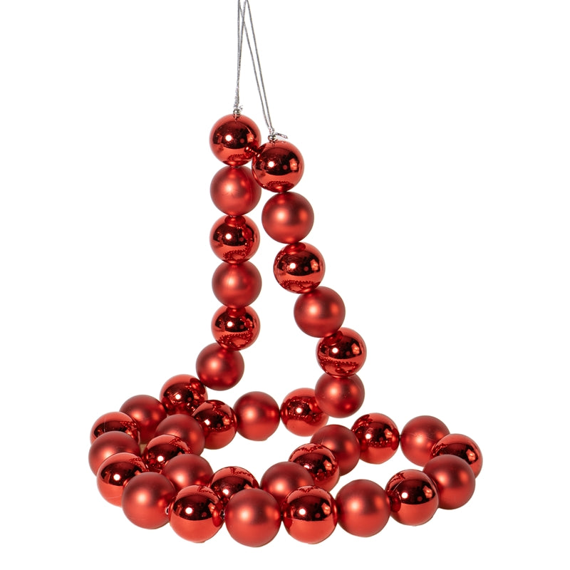 Collana di Sfere in PVC Rosso 5 x 180 cm