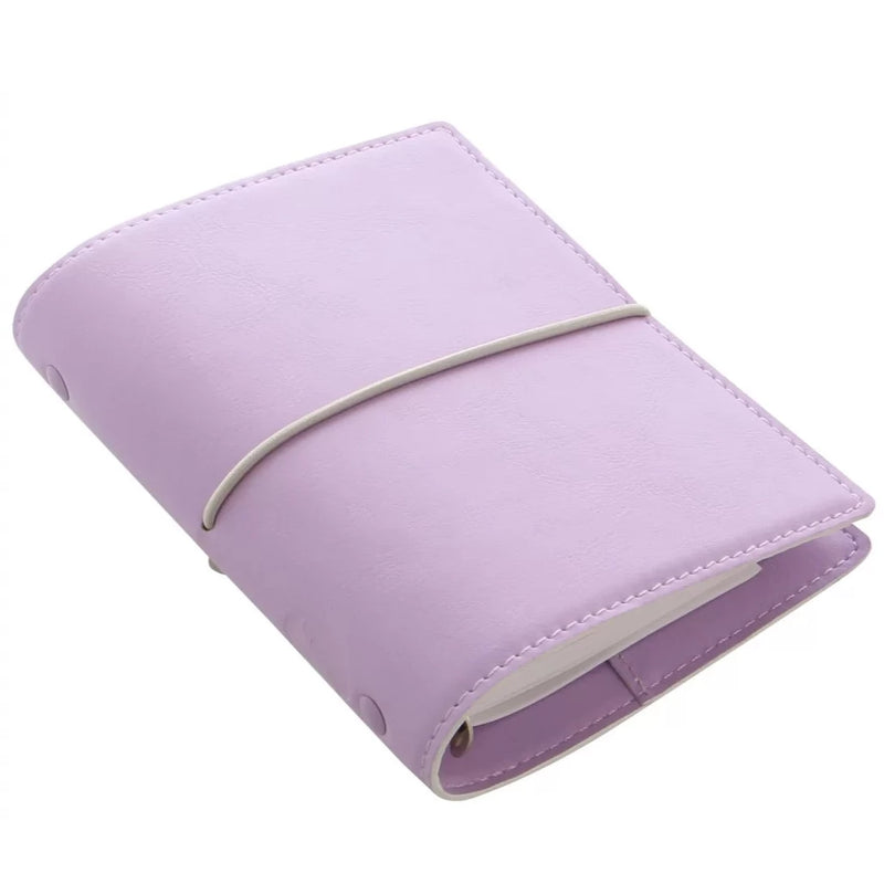 Organizer Filofax Domino Soft Pocket Lilla con Planner Annuale non Datato