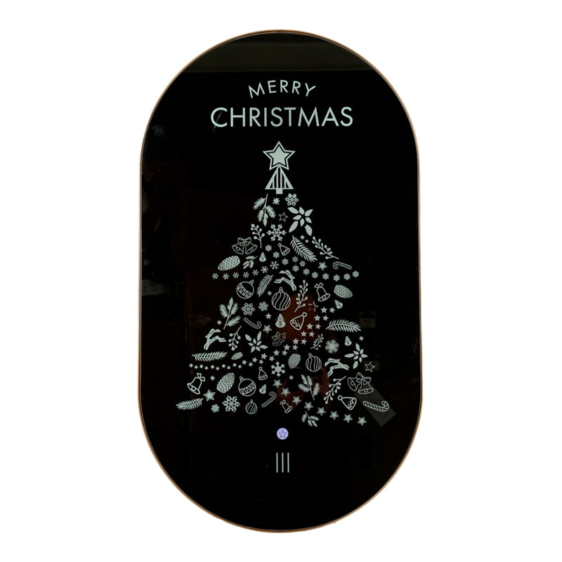 Specchio in Vetro "Merry Christmas" con LED 50 x 90 cm
