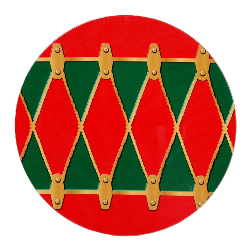 Sottopiatto in PVC Tamburo Rosso e Verde 33 cm