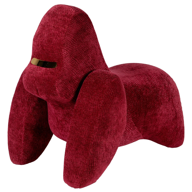Poltrona Gorilla in Velluto Bordeaux 78 x 87 x 60 cm