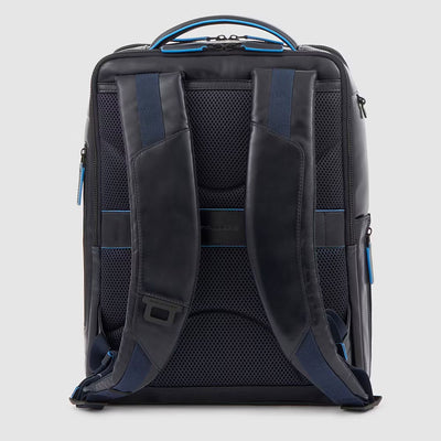 Zaino Piquadro in Pelle Porta PC 15,6'' e Porta Ipad® Blue Square Blu